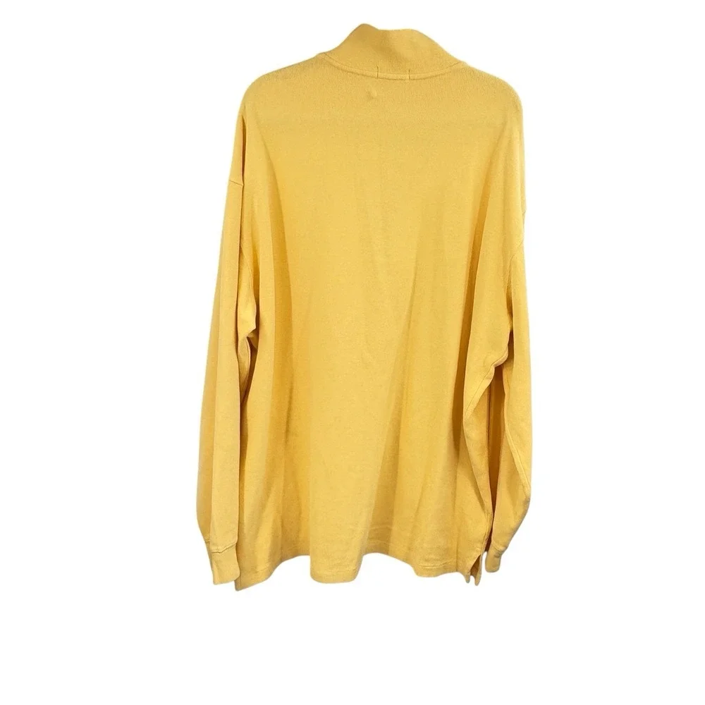 Polo Ralph Lauren Pullover Mens 2XLT Big & Tall Yellow Luxury Quarter-Zip Cotton